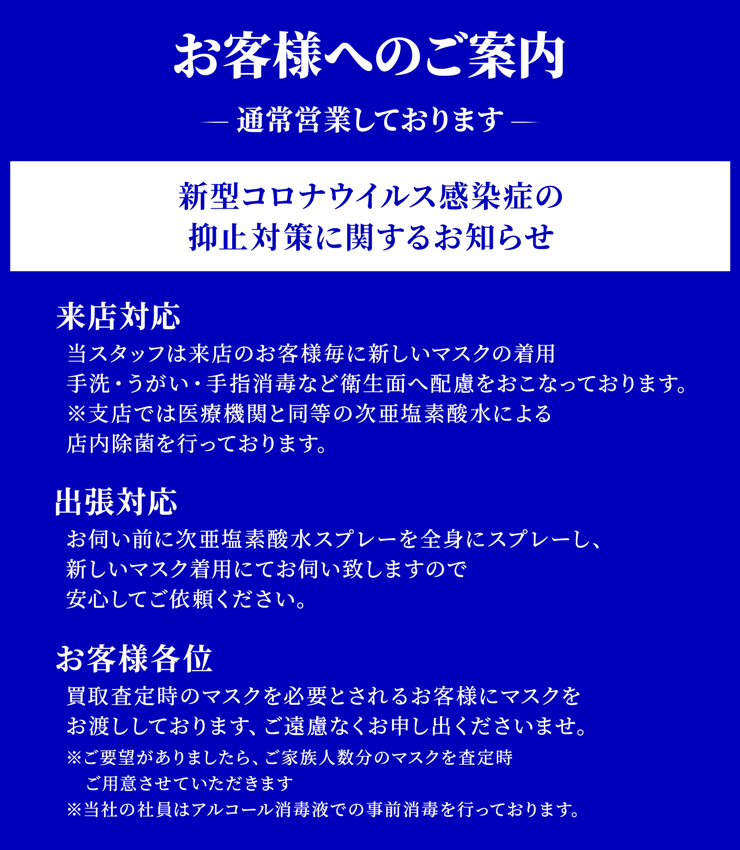 新型コロナウイルス対策について